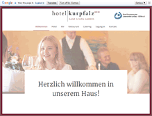 Tablet Screenshot of kurpfalzhotel-landau.de